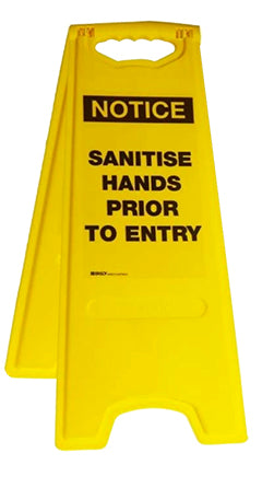 Sanitise hands prior to entry deluxe floor stand
