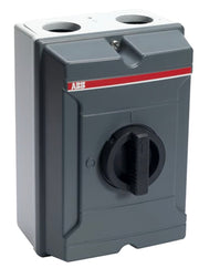 ABB enclosed safety switch isolator - 3p, 400V/90A/45kW, AC23, IP65, interlocked cover