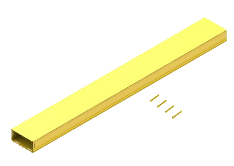 220mm x 100mm solid duct and hinged cover