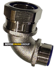M32 90-degree conduit fitting [IP66] - nickel-plated brass