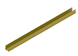 100mm x 100mm straight duct tray - no lid