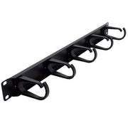 1RU Cable Management Panel 5 Rings, Nuts & Screws