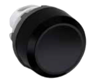ABB Momentary Flush Push Button, Black With Black Plastic Bezel, 1SFA611100R1006