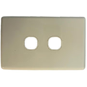 2 Gang Classic Wall Face Plate - White