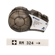 M21-500-430 Multi-Purpose Polyester W12.7mm x 6.4m BMP21+ B-430 Continuous Black on Clear