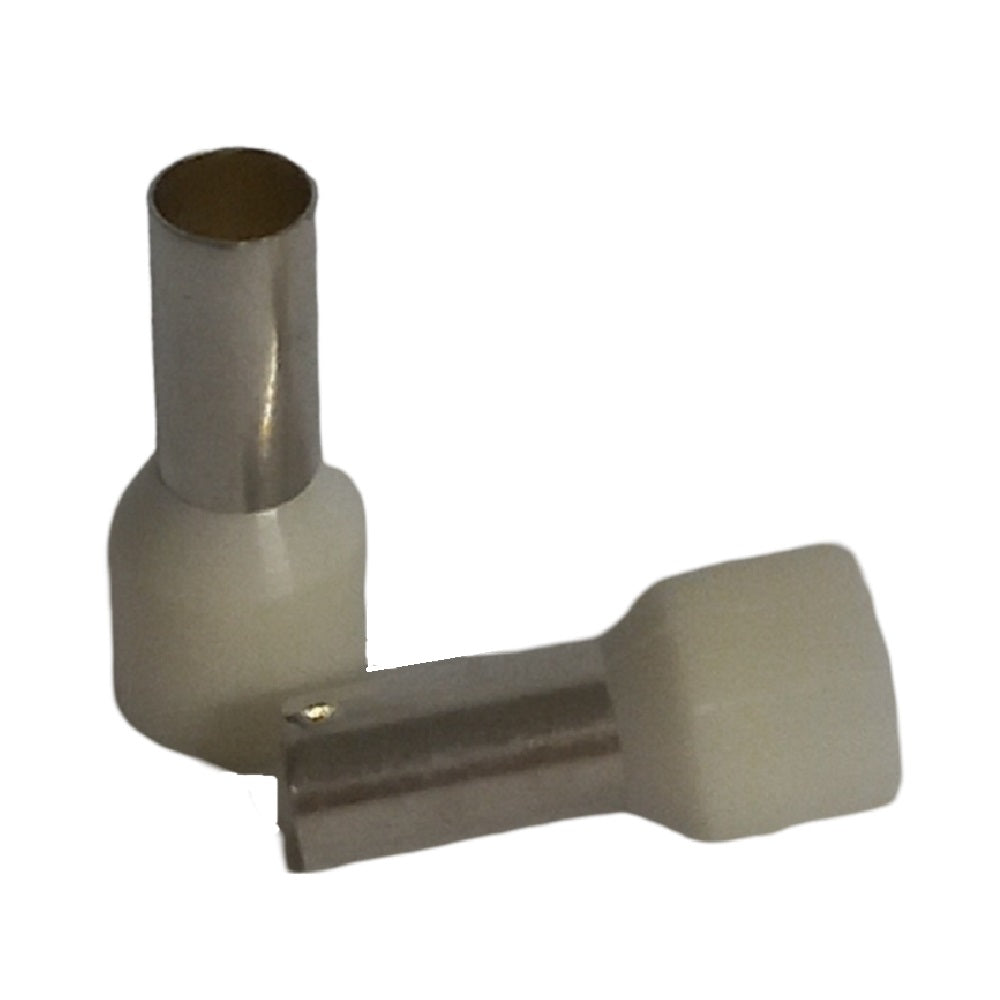 Cord end terminal (boot lace) 16mm x 12mm - ivory - each (order 100 for pack)