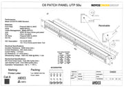 24 port Cat6 patch panel 1RU
