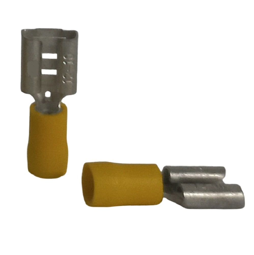 Yellow Quick Connect Female 9.5mm - 50 pack