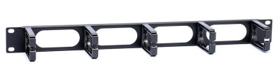 1RU Cable Management Panel - 5 Brackets With Front Cover