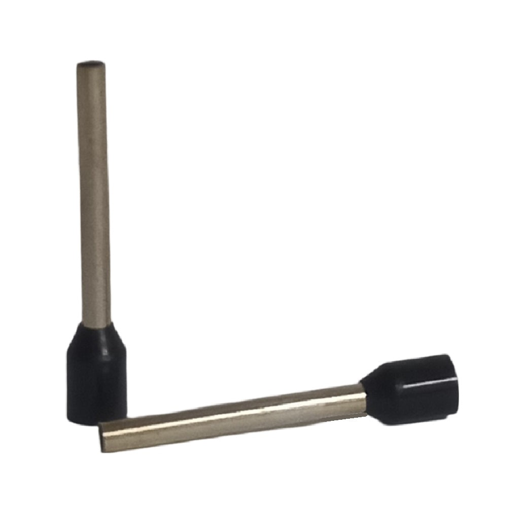 Cord end 1.5mm x 18mm black - 100 pack