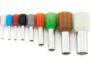 Dual cord end 1.0mm x 8mm red - 100 pack