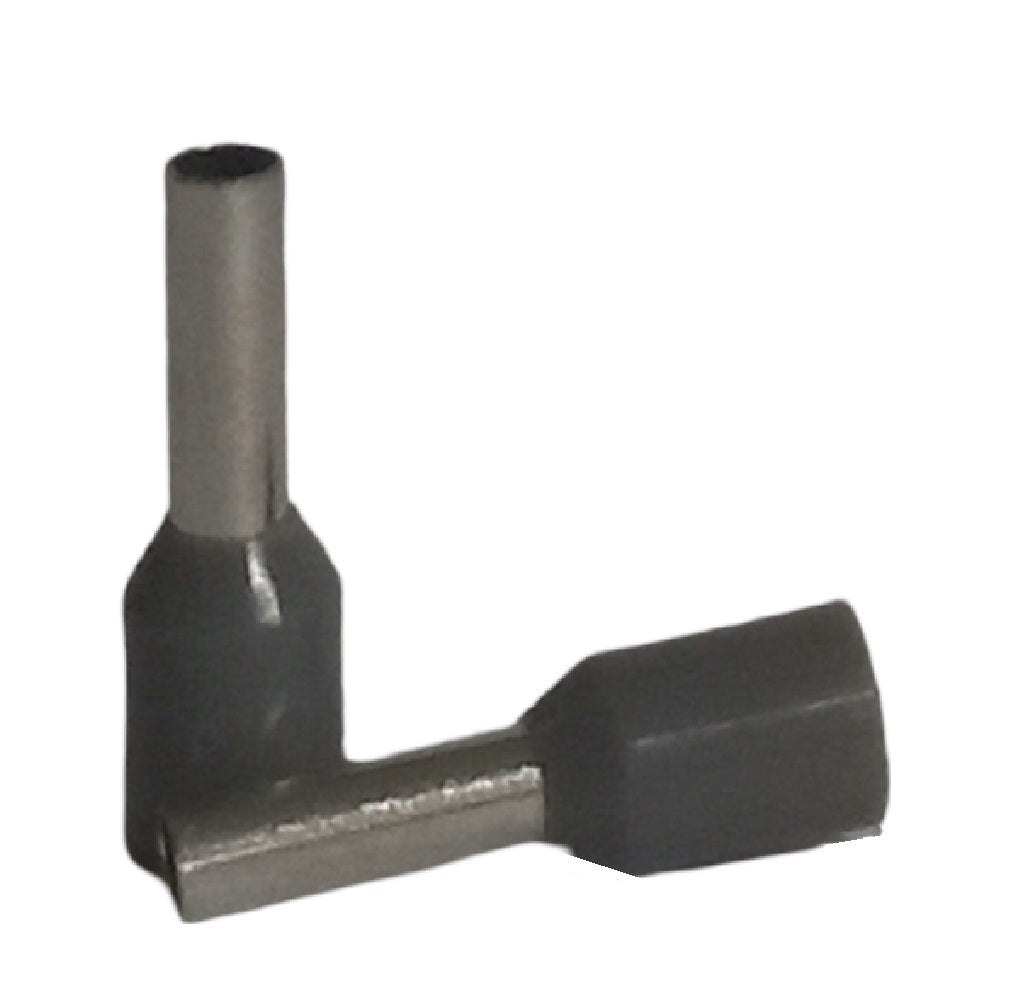 Cord end 2.5mm x 8.2mm grey - 100 pack
