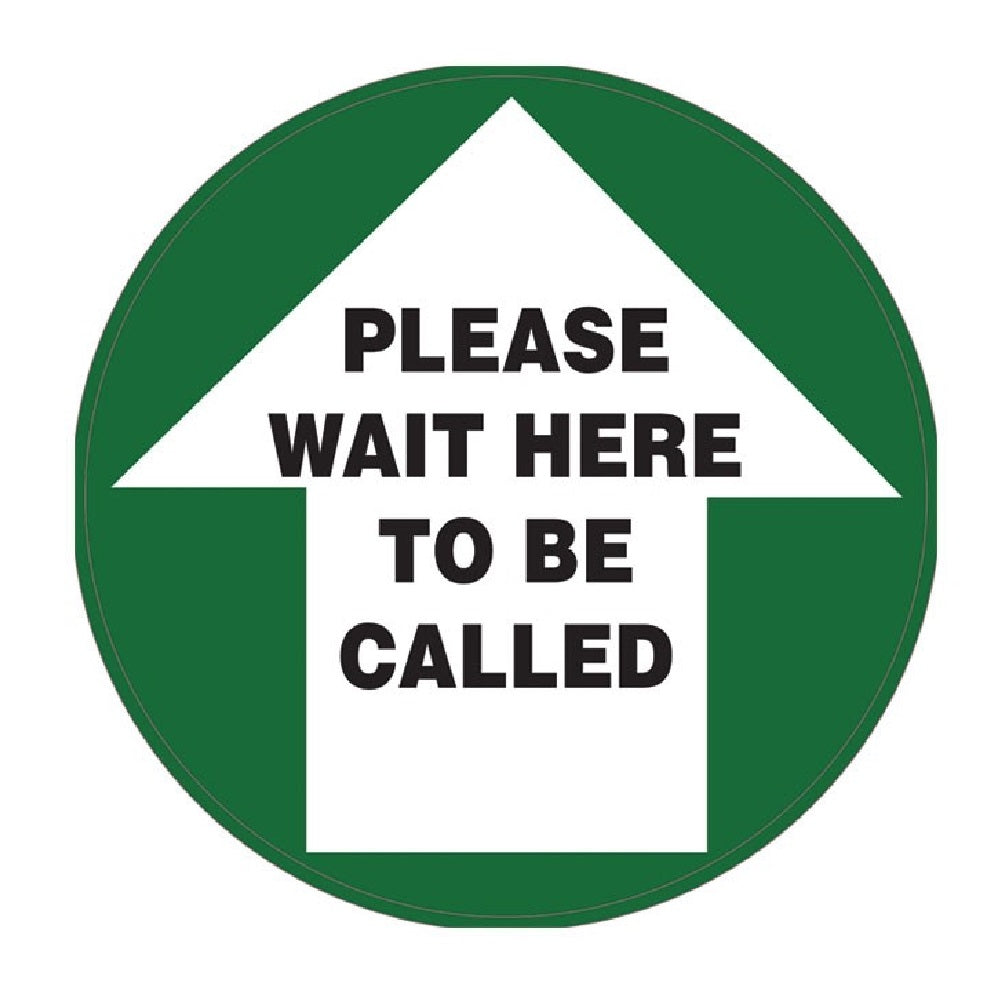 Please wait here to be called 440mm floor marker