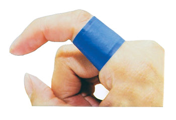 Detectable blue extra-wide adhesive strips
