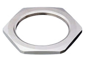 1/2" brass electroless nickel LNZ brass lock nut - NPT thread