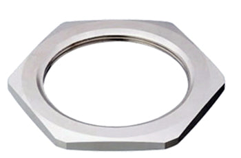 1/2" brass electroless nickel LNZ brass lock nut - NPT thread