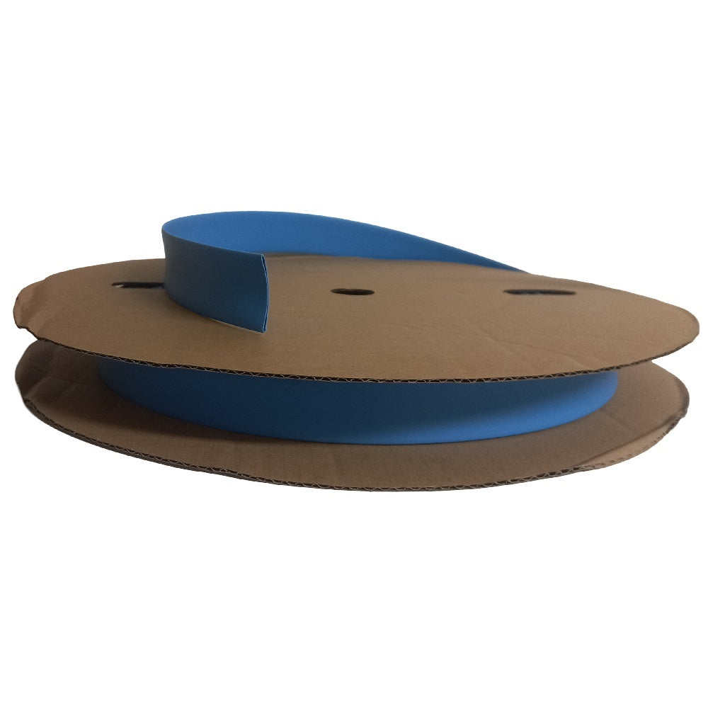 Heat shrink reel 20mm x 50m blue 2:1 UV stabilised thin wall