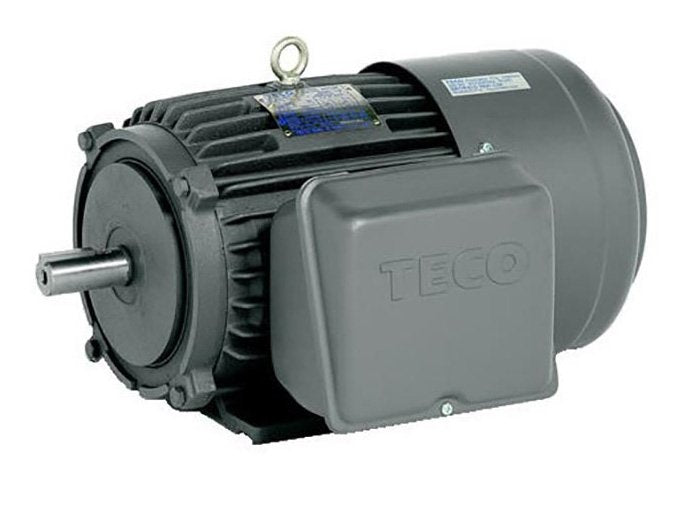 Teco Becy D132M 7.5kW 4P Single Phase 240/480V TEFC F B3 Foot Mount 240/480V Electric Motor Cast Iron With Moulded Feet 38mm Shaft