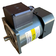 RCG compact motor: 60W, 440V, 3-phase, 4-pole motor with terminal box & fan, 90mm square, 4x 6mm mount, 104mm PCD, #5IK60GU-WFT (requires gear head)
