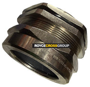 A2 EMC gland [IP66/68], 44.5 - 56.5mm M63 (A2), Ni-plated brass with lock nut