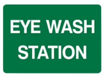 Eye Wash Station Sign - H225mm x W300mm - Poly