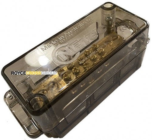 NEUTRAL LINK - 165A, 2 x 70mm² / 1 x 35mm² / 2 x 25mm² / 2 x 16mm², Black Cover