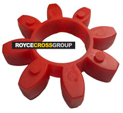 GE48 Curved Jaw Coupling Element - Red 98 Shore Hardness