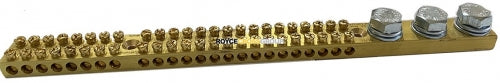 Earth/Neutral Bar - 165A, 24-way 16mm²,  3 x M10 Studs