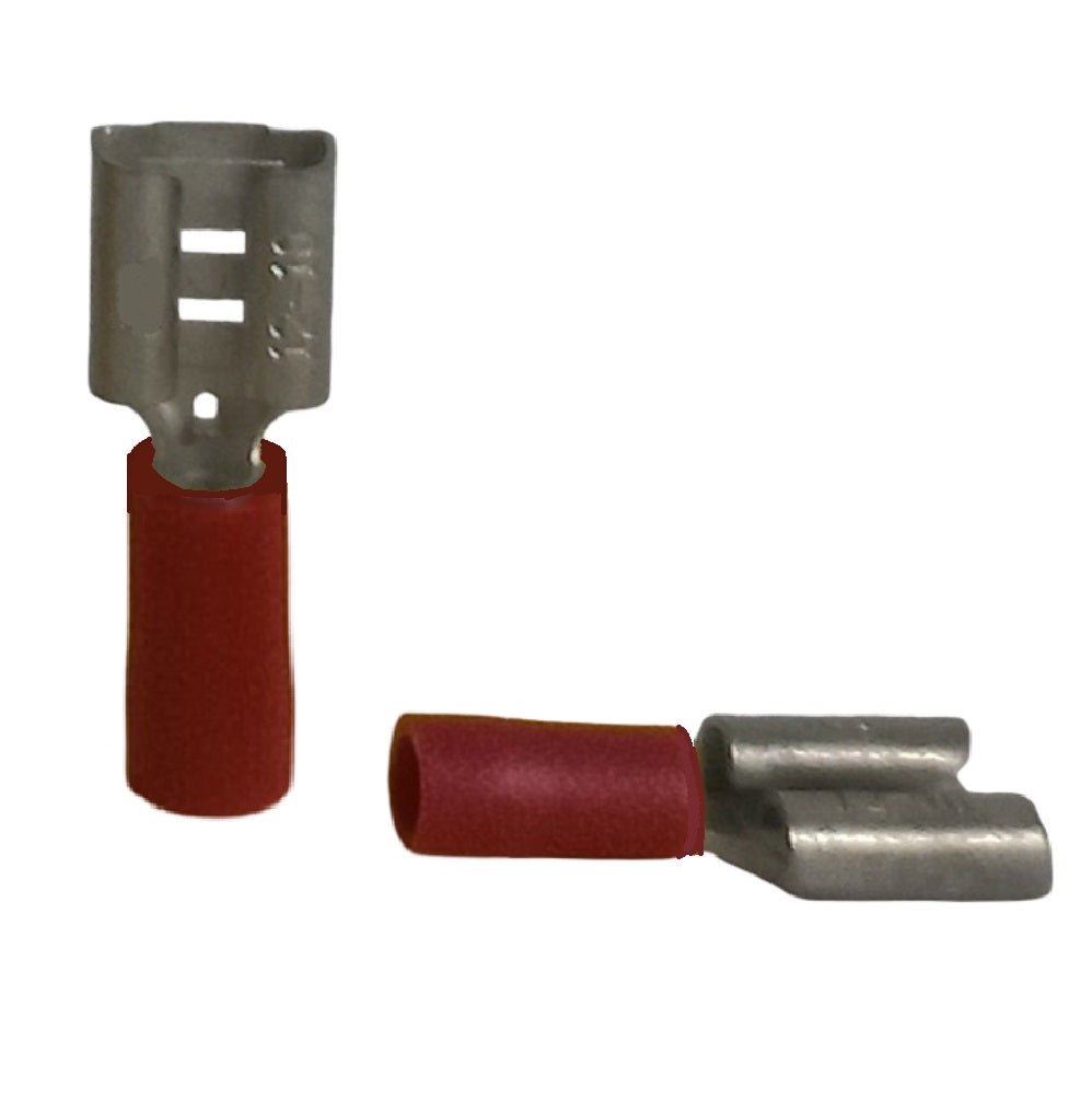 Red Quick Connect Female 4.8mm x 5 - 100 pack