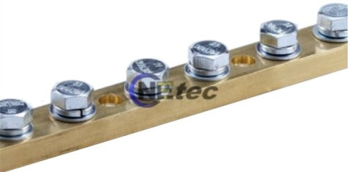 EARTH / NEUTRAL BAR - 165A, 30 x M8 Studs, c/w Feet