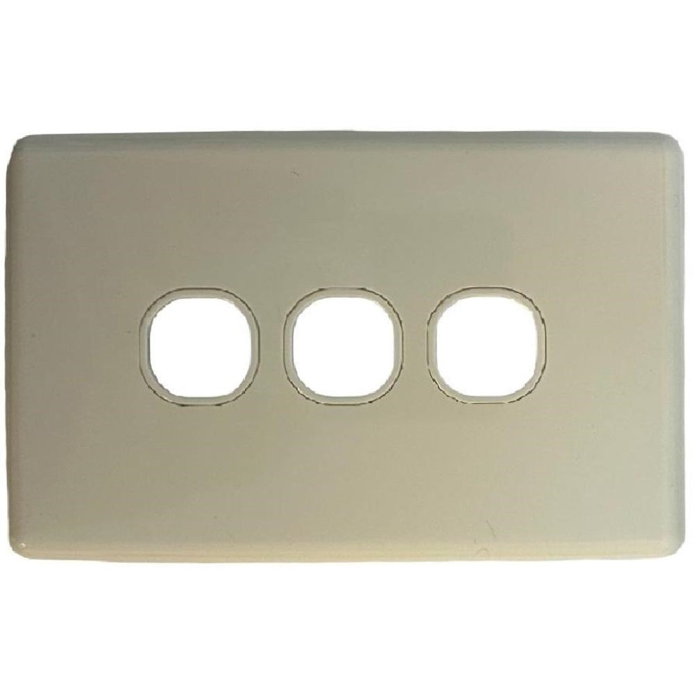 3 Gang Classic Wall Face Plate - White