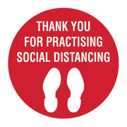Thank you for practicing social distancing 440mm floor marker