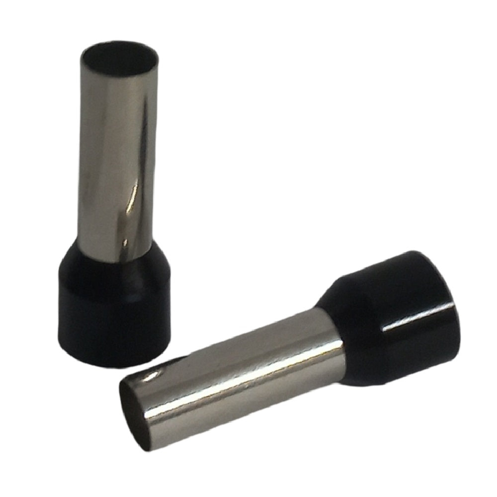 Cord end 25mm x 16mm black - each (order 100 for pack)
