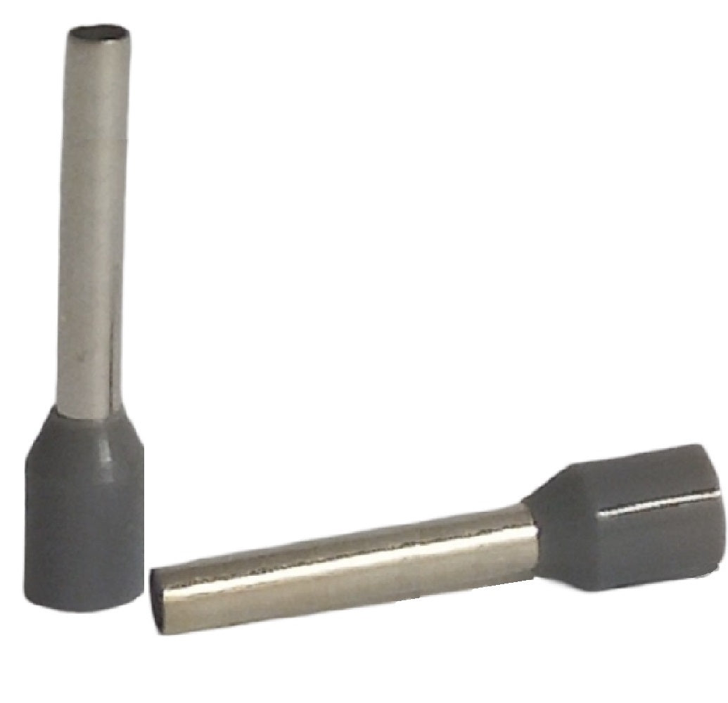 Cord end 2.5mm x 18mm grey - 100 pack