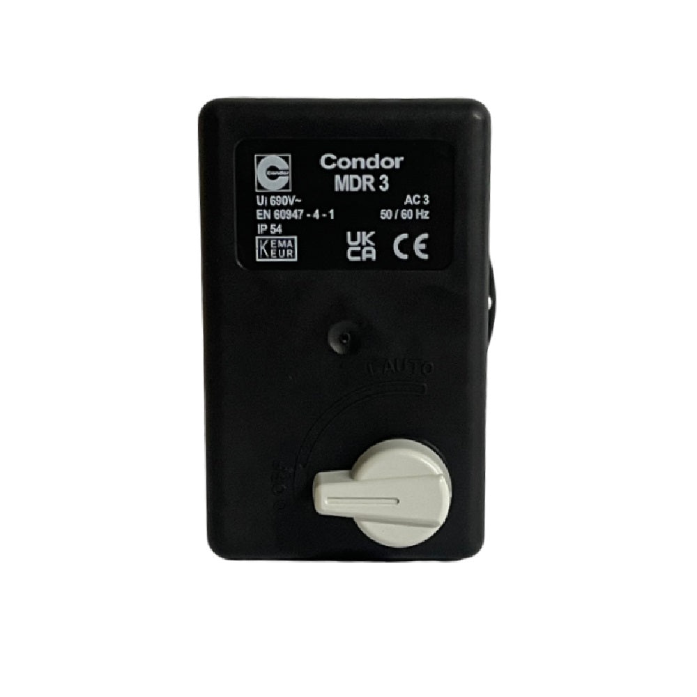 MDR3-1000-10 Compressor Switch 3Phs 415V 6-10.3A 400-1000kPa (58-145 PSI), 1/4" BSP Female Air Line Entry #3031106
