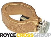 Rod to tape clamp, t/s 14 -17mm rod; 25 x 3mm copper tape