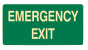 Emergency exit luminous metal sign