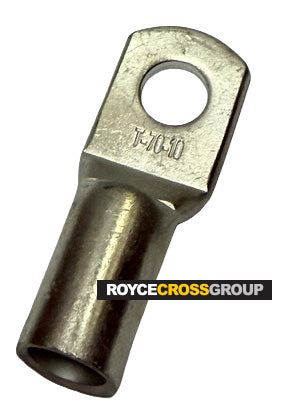 Copper crimp lug, 70mm cable, 10mm stud - sold per 1, order 35 for box