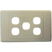 5 Gang Wall Face Plate - White