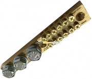 165-amp 6-hole neutral/earth bar 3xM10