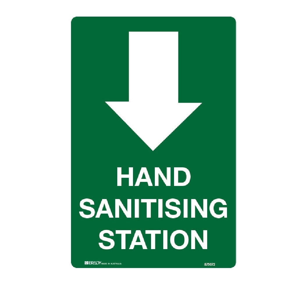 Hand sanitising station 300x225mm poly sign