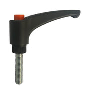 ERX-p Adjustable Handle - 44mm Long, Black Handle, Orange Indexing Button, M6 x 20mm Thread #ERX.44 p-M6x20-C2