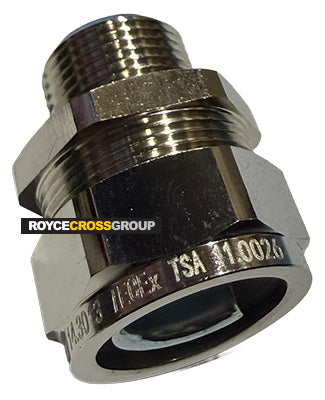 Straight conduit fitting (Ramtight) - M20, nickel-plated brass