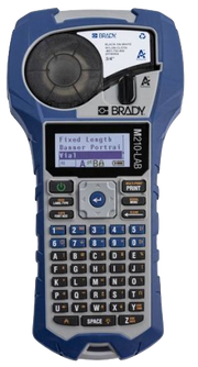M210-LAB label printer with M21-750-4425 label cartridge and quick start guide