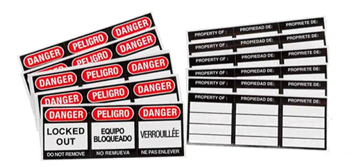 Safety Plus padlock labels - six-pack