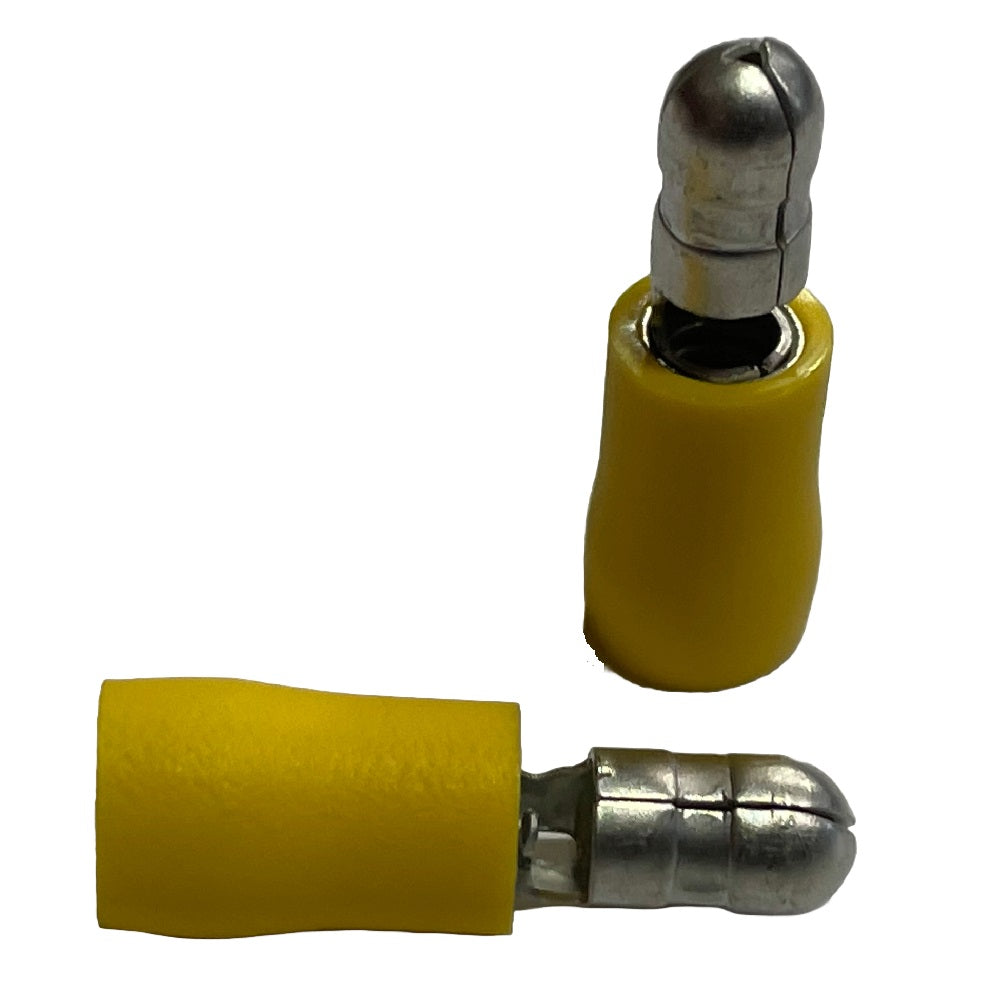 Yellow male bullet 5mm - 50 pack