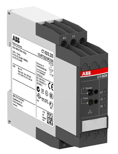 ABB star/delta timer, 2x normally open contacts, 24-48V DC/ 24-240V AC