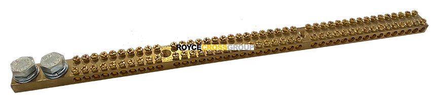 Earth/Neutral Bar - 165A, 42-way 16mm²,  2 x M10 Studs