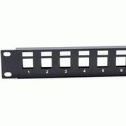 24 Port Unequiped Patch Panel, Earthed 1RU