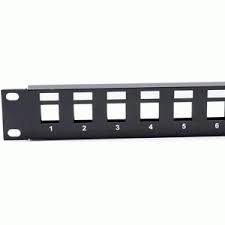 24 Port Unequiped Patch Panel, Earthed 1RU